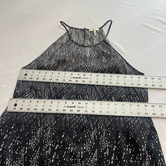 JOIE Dowana Print Black White Silk Tank Top Size Large - Picture 3 of 6